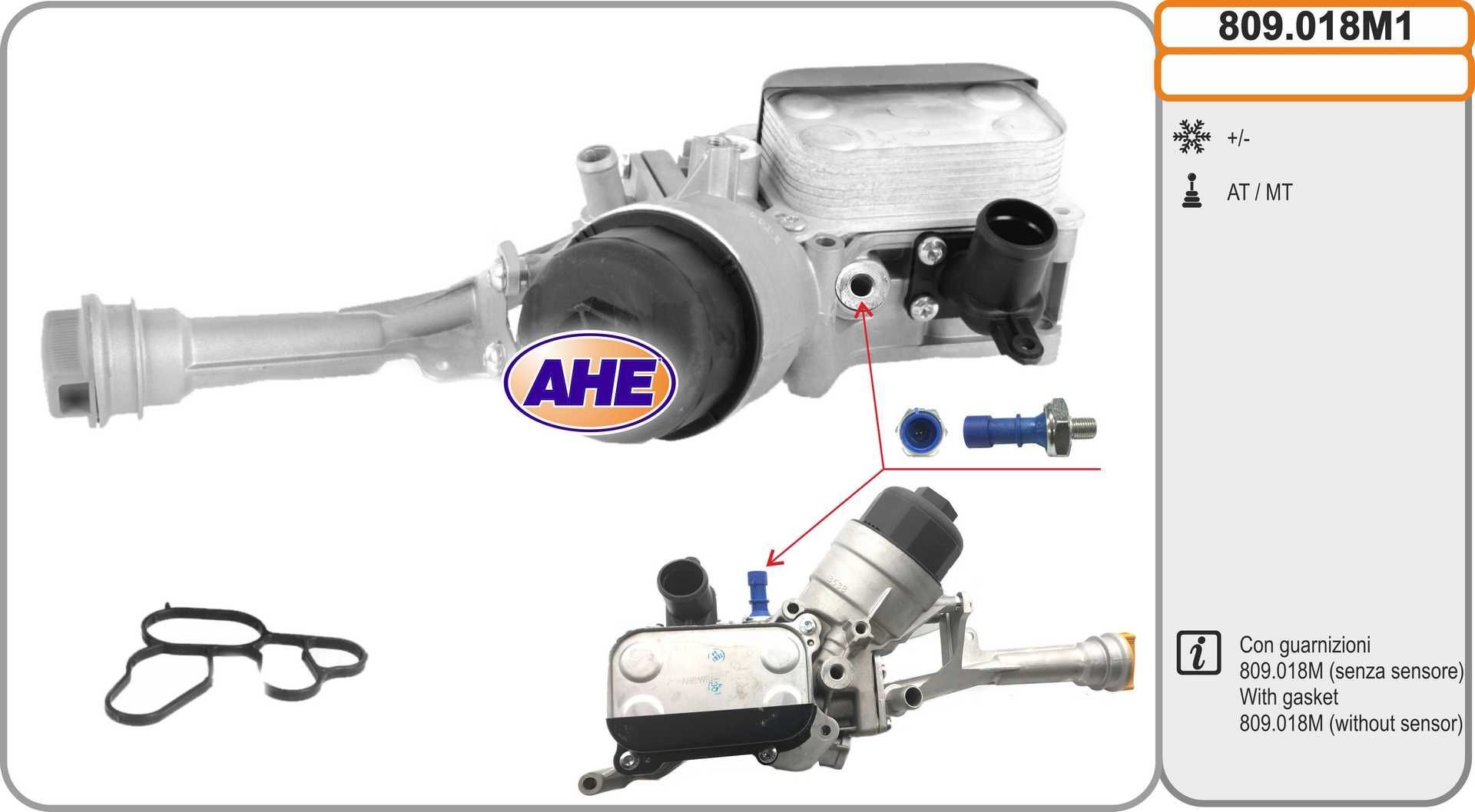 AHE Eļļas radiators, Motoreļļa 809.018M1 Eļļas radiators AHE DOKKER 809.018M1 lēti