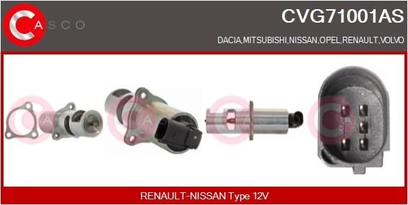 CASCO AGR - Ventil CVG71001AS AGR modul CASCO TWINGO CVG71001AS lacné