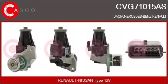 CASCO EGR-ventil CVG71015AS CVG71015AS CASCO agr ventil RENAULT MEGANE