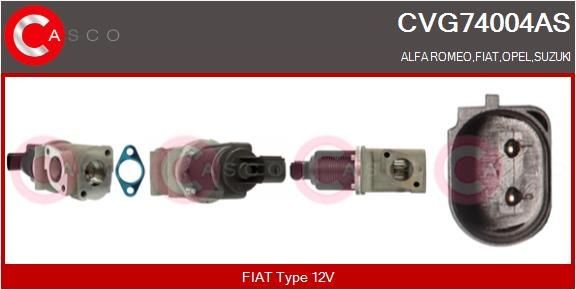 CASCO AGR - Ventil CVG74004AS AGR modul CASCO ALFA ROMEO CVG74004AS