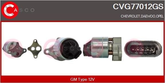 EGR klep CASCO CVG77012GS CASCO CVG77012GS Uitlaatgasrecirculatie CHEVROLET CAPTIVA 2006