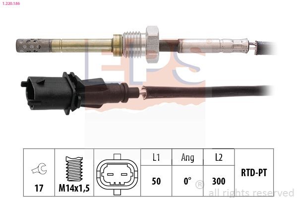 EPS Abgastemperatursensor 1.220.186 1.220.186 Abgassensor OPEL ANTARA EPS kaufen