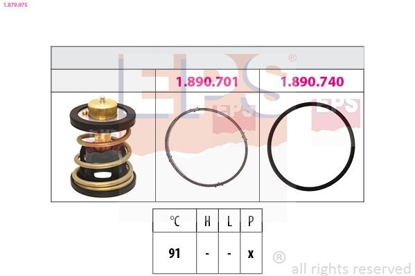 EPS Kühlwasserthermostat 1.879.975 Kühlmittelthermostat EPS BMW X2 1.879.975