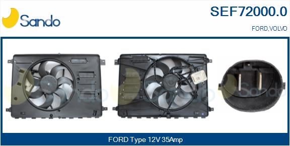 SANDO Kjølevite, radiator SEF72000.0 Elektromotor, radiator ventilator SANDO TRANSIT CUSTOM SEF72000.0 billige