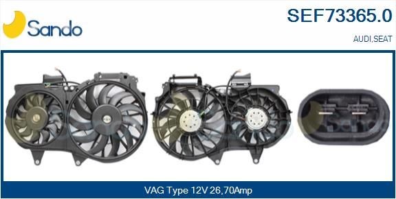 SANDO Kjølevifte SEF73365.0 Radiator kjølevifte SANDO Ford GALAXY SEF73365.0