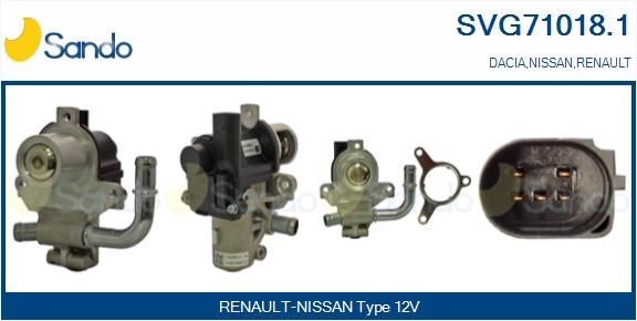 SANDO EGR-ventil SVG71018.1 DACIA egr-ventil SANDO SVG71018.1