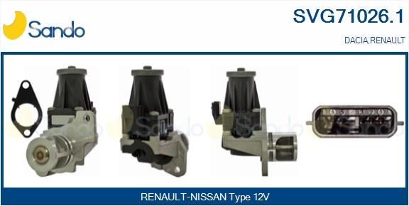 SANDO EGR-ventil SVG71026.1 DACIA avgasåterföringsventil SANDO SVG71026.1