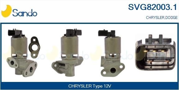 SANDO Vanne EGR SVG82003.1 SVG82003.1 EGR valve DODGE NITRO SANDO