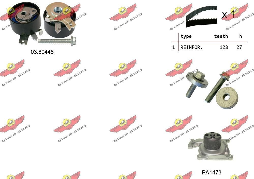 AUTOKIT Kamremssats 04.5052PA3 HONDA kamrem AUTOKIT 04.5052PA3