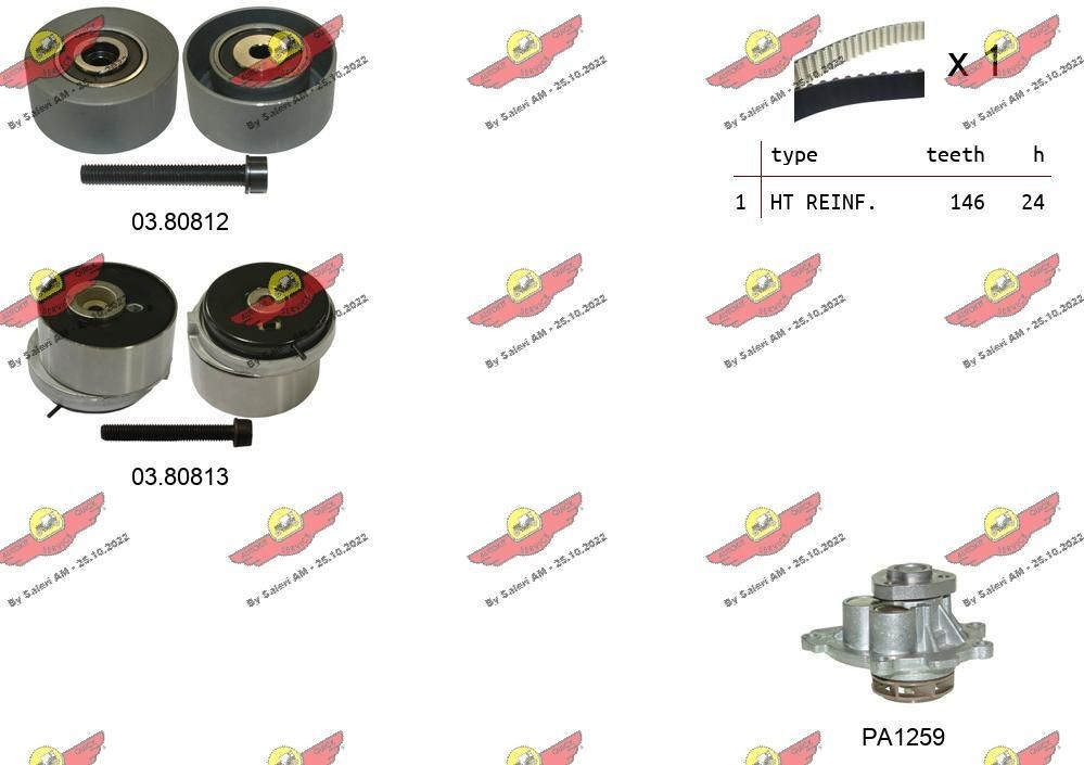 AUTOKIT Zobsiksnas komplekts 04.5299PA 04.5299PA Zobsiksna ALFA ROMEO MITO AUTOKIT