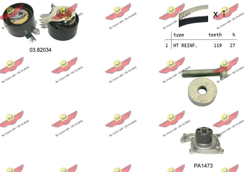 AUTOKIT Hammasrihma komplekt 04.5357PA Hammasrihma AUTOKIT NISSAN 04.5357PA