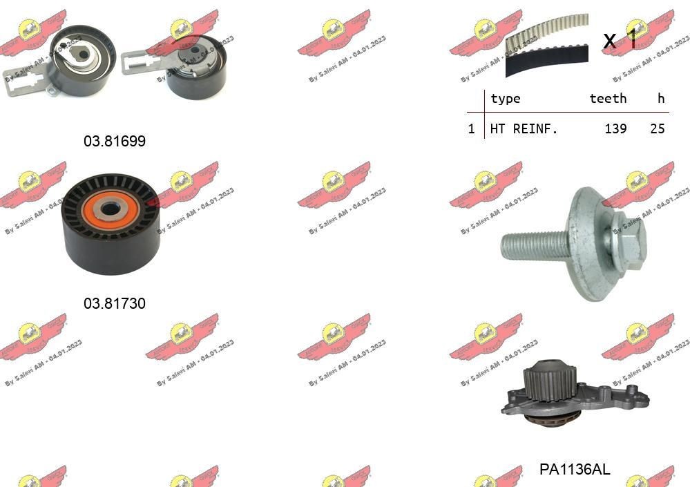 AUTOKIT Σετ οδοντωτού ιμάντα 04.5358PA AUTOKIT Σετ οδοντωτού ιμάντα HYUNDAI 04.5358PA