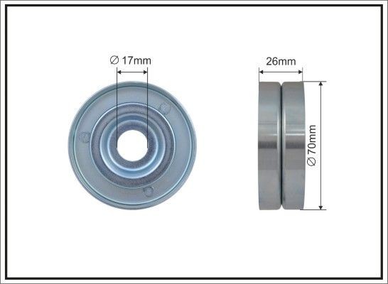 CAFFARO Spanrol, poly V-riem 500629 CAFFARO 500629 Spanrol multiriem Elise S1 prijs