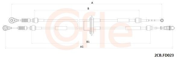 Schakelkabel COFLE 2CB.FD023 COFLE 2CB.FD023 Kabel versnellingsbak FORD KA 2016