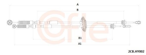 COFLE Kabel, girmekanisme 2CB.HY002 COFLE 2CB.HY002 Kabel, girmekanisme