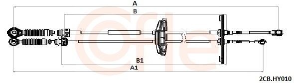 Schakelkabel COFLE 2CB.HY010 COFLE 2CB.HY010 Versnellingskabel HYUNDAI i10 2023