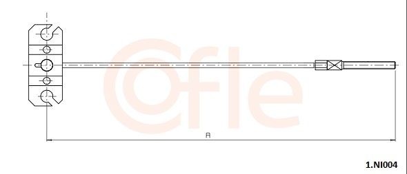COFLE Handbromsvajer 92.1.NI004 COFLE 92.1.NI004 handbromswire Nissan Micra k13 pris