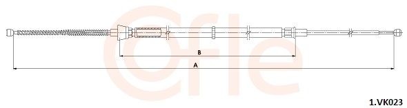 COFLE Handbromsvajer 92.1.VK023 COFLE 92.1.VK023 Handbromsvajer VW Polo 6