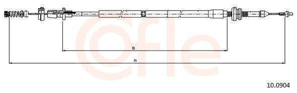 COFLE Plynové lanko 92.10.0904 92.10.0904 Plynové lanko SEAT IBIZA COFLE