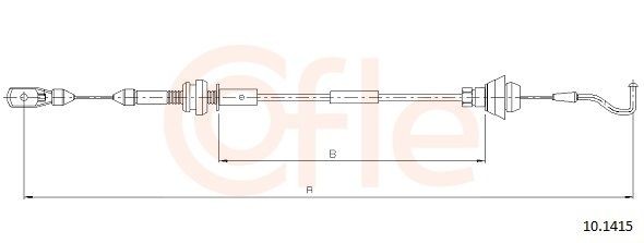 COFLE Cavo acceleratore 92.10.1415 Cavo acceleratore Skoda 797 92.10.1415 COFLE