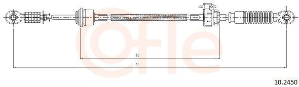 COFLE Lanko ručnej prevodovky 92.10.2450 COFLE 92.10.2450 Lanko ručnej prevodovky FORD Transit Custom V710 Van (NRN) za nízku cenu