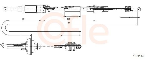 COFLE Koppelingskabel 92.10.3148 COFLE 92.10.3148 Koppelingskabel Passat 3a5 goedkoop