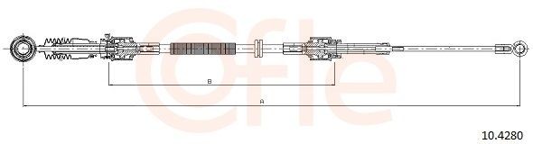 COFLE Schakelkabel 92.10.4280 Versnellingsbak-kabel COFLE NIVA 92.10.4280 goedkoop