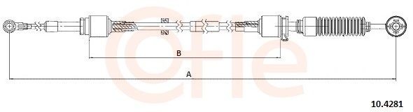 COFLE Kabel, manuel gearkasse 92.10.4281 Gearkabel COFLE Lexus RX 92.10.4281
