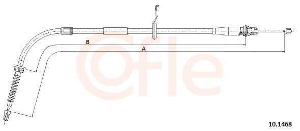 COFLE Ντίζα, φρένο ακινητοποίησης 92.10.4308 Χειρόφρενο COFLE Cabrio 92.10.4308 φθηνά