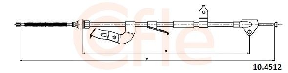 Vaijeri, seisontajarru COFLE 92.10.4512 TOYOTA AYGO 2015 Käsijarruvaijeri COFLE 92.10.4512