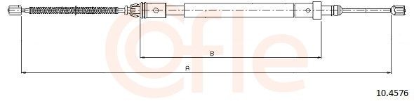 COFLE Ντίζα, φρένο ακινητοποίησης 92.10.4576 COFLE 92.10.4576 Ντίζα χειροφρένου Citroen Xsara Coupe φθηνά