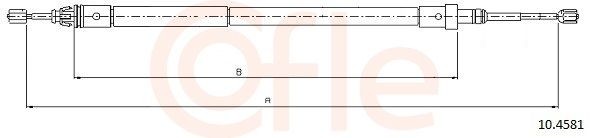 COFLE Handremkabel 92.10.4581 COFLE 92.10.4581 Remkabel Citroen Xsara Coupe goedkoop