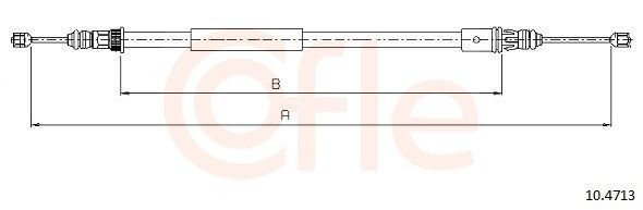 COFLE Ντίζα, φρένο ακινητοποίησης 92.10.4713 COFLE 92.10.4713 Χειρόφρενο Peugeot 106 1A 1C φθηνά
