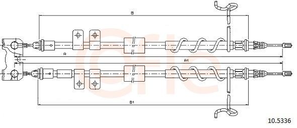 Håndbremsekabel COFLE 92.10.5336 COFLE 92.10.5336: Håndbremsen Ford TOURNEO CONNECT 2025