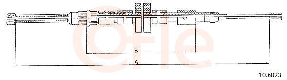 COFLE Handremkabel 92.10.6023 COFLE 92.10.6023 Remkabel 306 Varebil / Hatchback originele prijs