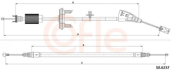 Handremkabel COFLE 92.10.6237 COFLE 92.10.6237 Remkabel Peugeot 3008 2009