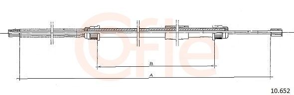 COFLE Cabo de aço, travão de estacionamento 92.10.652 COFLE 92.10.652 Cabo de freio de estacionamento Renault 4 Van preço