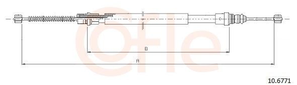 COFLE Handremkabel 92.10.6771 prijs Handremkabel Renault B48_ 92.10.6771 COFLE