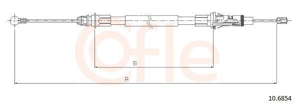 COFLE Câble de frein à main 92.10.6854 COFLE 92.10.6854 Frein de stationnement Opel Movano Van x70 pas cher