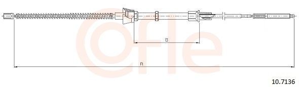 COFLE Ντίζα, φρένο ακινητοποίησης 92.10.7136 COFLE 92.10.7136 Χειρόφρενο Polo 6N2 φθηνά