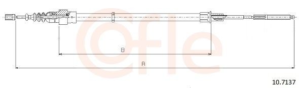 COFLE Ντίζα, φρένο ακινητοποίησης 92.10.7137 COFLE 92.10.7137 Χειρόφρενο VW Polo 6N2 γνήσια τιμες