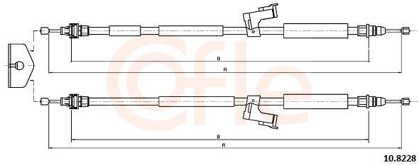 COFLE Câble de frein à main 92.10.8228 COFLE 92.10.8228 Tirette à câble frein de stationnement Volvo C30 533 d'origine prix