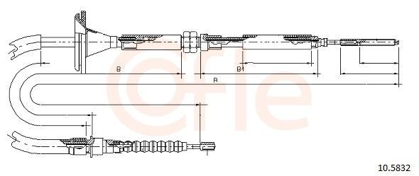 COFLE Handbromsvajer 92.10.8532 Saab 900 Combi Handbromsvajer COFLE 92.10.8532
