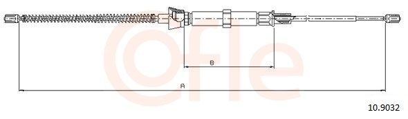 Hand brake cable COFLE 92.10.9032 COFLE 92.10.9032 2021 VW FOX handbrake cable replacement