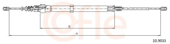 COFLE Handremkabel 92.10.9033 COFLE 92.10.9033 Handremkabel VW Polo 9A4 originele prijs