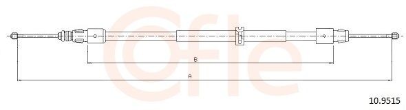 COFLE Handremkabel 92.10.9515 COFLE 92.10.9515 Remkabel Mercedes W164 prijs