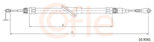 COFLE Handbromsvajer 92.10.9581 R129 Handbromsvajer COFLE 92.10.9581