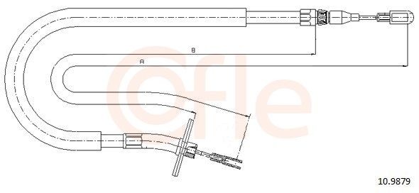 COFLE Handremkabel 92.10.9879 COFLE 92.10.9879 Handremkabel Mercedes Vario Flatbed Vrachtwagen goedkoop