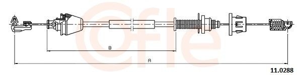 Gaskabel COFLE 92.11.0288 COFLE 92.11.0288 Gaskabel RENAULT Symbol 2016