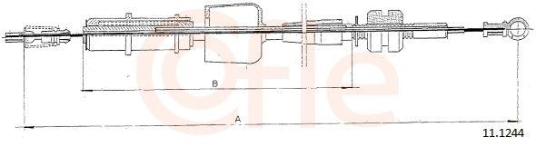 COFLE Kaasuvaijeri 92.11.1244 Opel Astra F Caravan kaasuvaijeri COFLE 92.11.1244